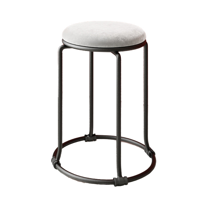 Orange Round Standard Velvet Pure Color Standard for Living Room