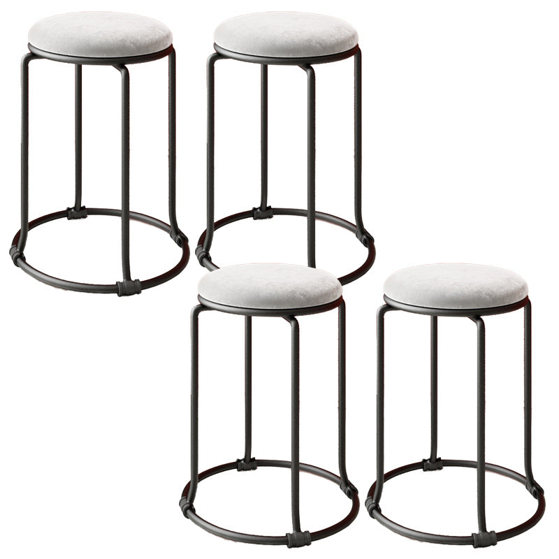 Orange Round Standard Velvet Pure Color Standard for Living Room