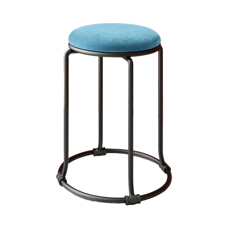 Orange Round Standard Velvet Pure Color Standard for Living Room