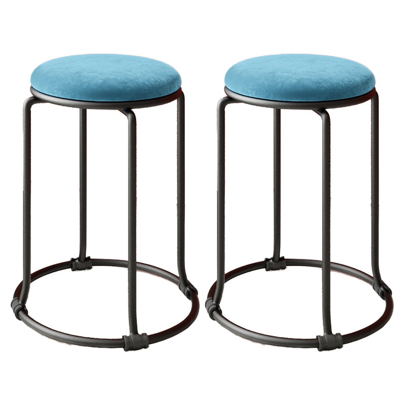 Orange Round Standard Velvet Pure Color Standard for Living Room