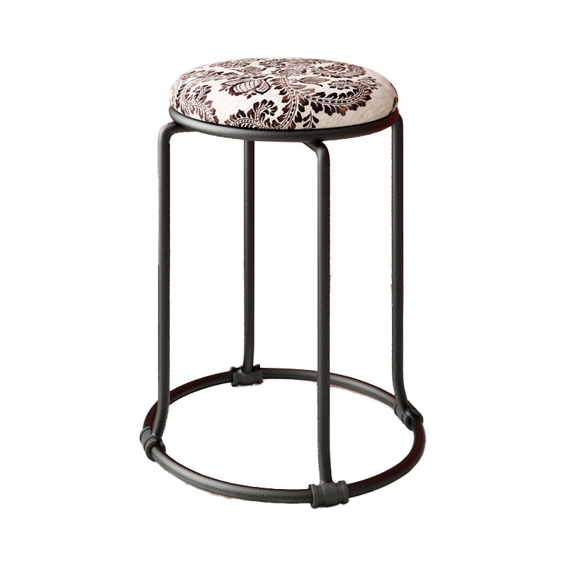 Orange Round Standard Velvet Pure Color Standard for Living Room