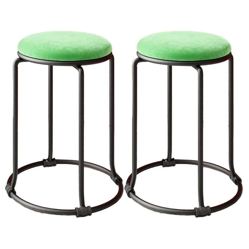 Orange Round Standard Velvet Pure Color Standard for Living Room