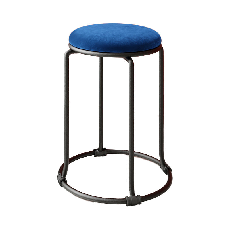 Orange Round Standard Velvet Pure Color Standard for Living Room