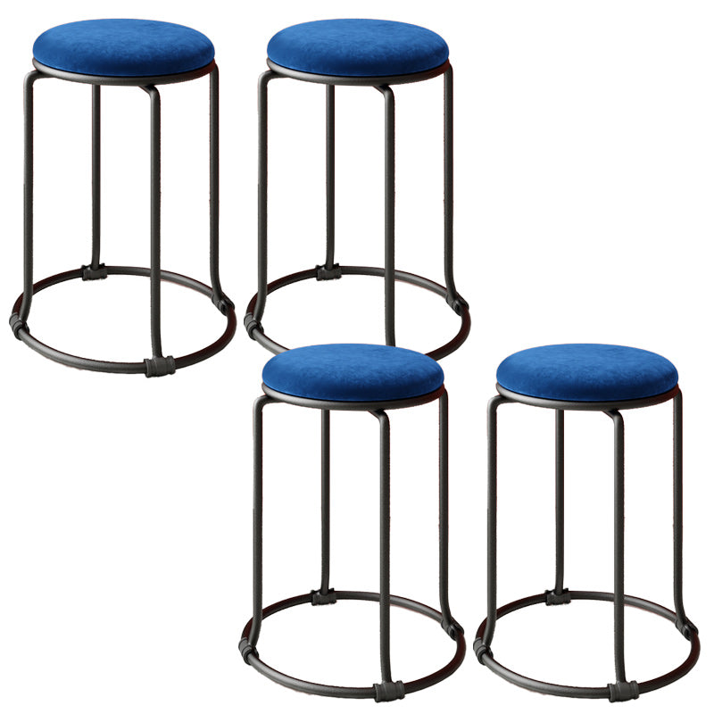 Orange Round Standard Velvet Pure Color Standard for Living Room