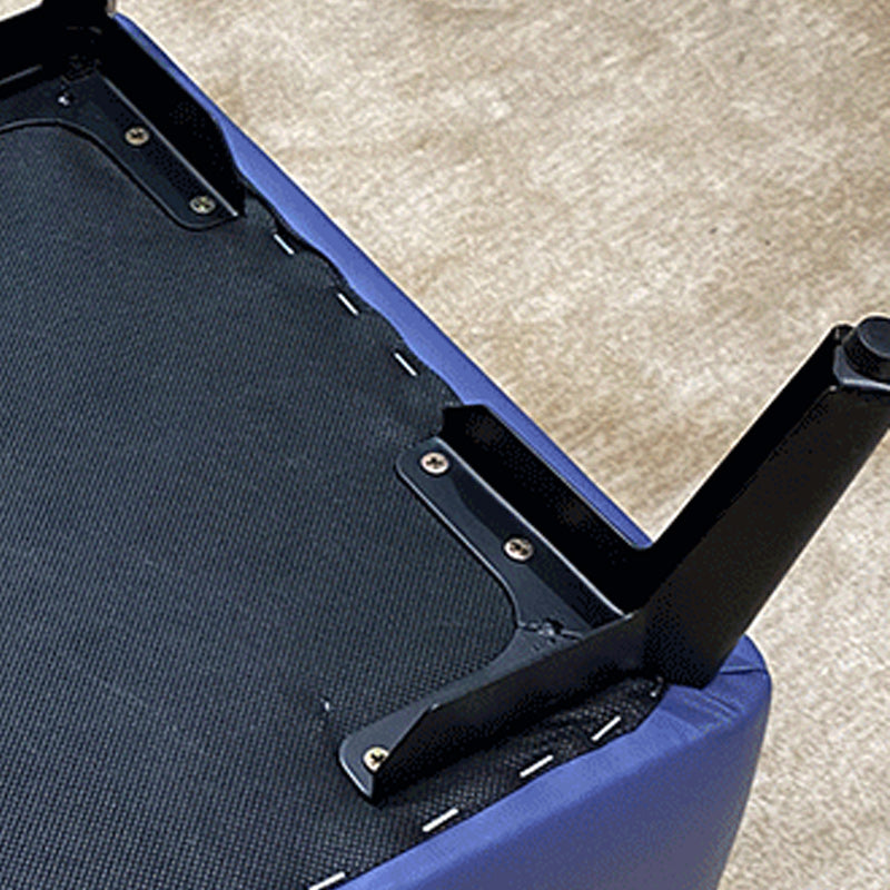 Glam Pouf Ottoman Genuine Leather Upholstered Tufted Square Ottoman with Chair Legs