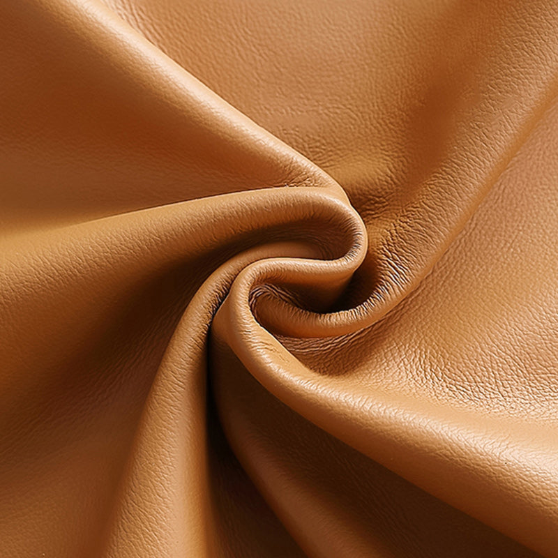 Contemporary Pouf Ottoman Faux Leather Upholstered Solid Color Round Ottoman