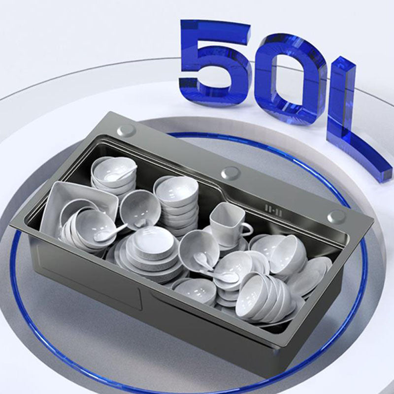 Modern Kitchen Sink Stainless Steel with Drain Assembly and Strainer Workstation Sink