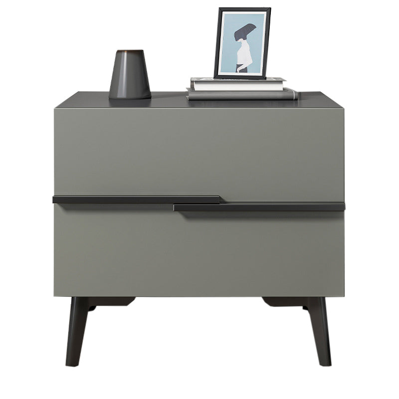 Contemporary Bed Nightstand Open Storage Night Table for Bedroom