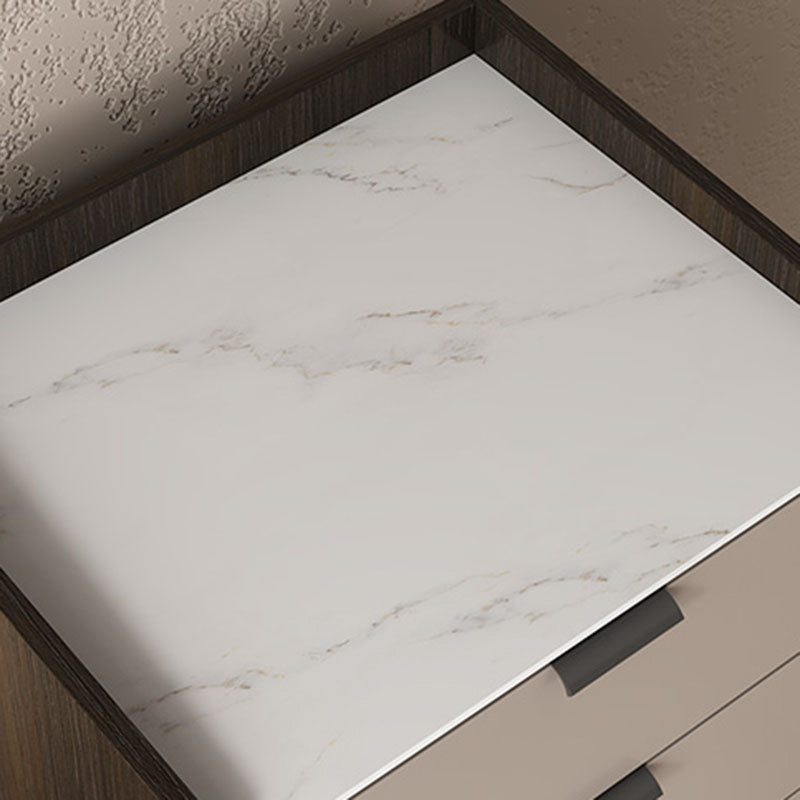 Contemporary Stone Chest Bedroom Vertical Storage Chest with Drawers