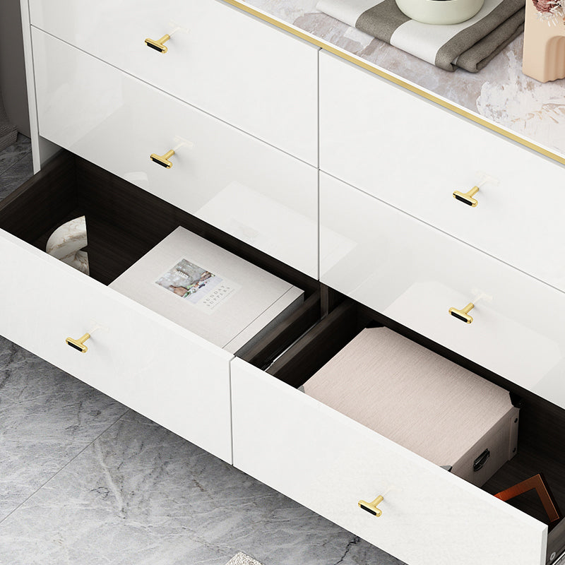 11.7-inch Width Glam Storage Chest Stone Storage Chest Dresser with 3/6 Drawers