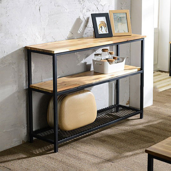 Mid-Century Modern Console Sofa Table Antique Finish Console Accent Table