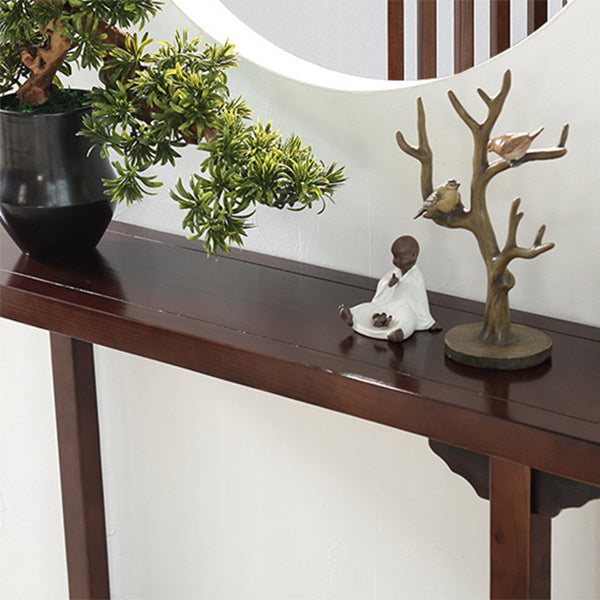 Mid-Century Modern Console Accent Table Antique Finish Rectangle Console Sofa Table