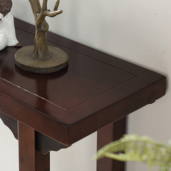 Mid-Century Modern Console Accent Table Antique Finish Rectangle Console Sofa Table