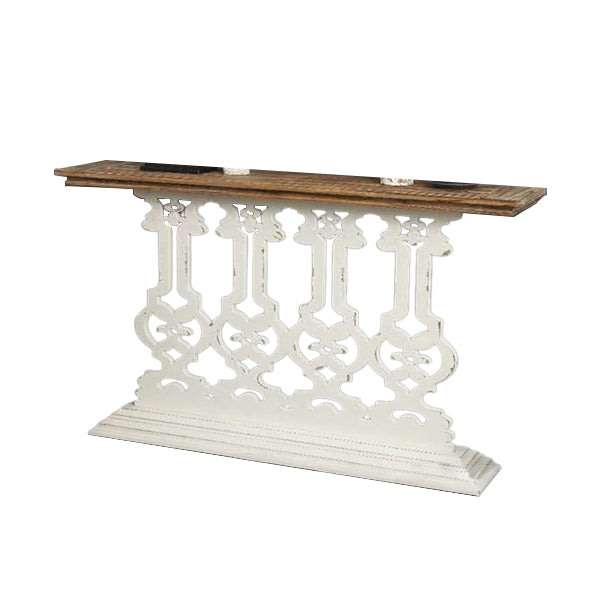 French Country Console Table Distressed Wood Accent Table for Hall