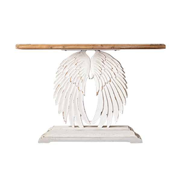 French Country Console Table Distressed Wood Accent Table for Hall