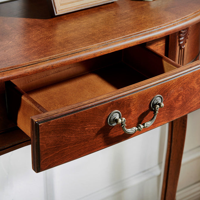33.46" Tall Solid Wood Console Table 1-drawer Accent Table for Hall