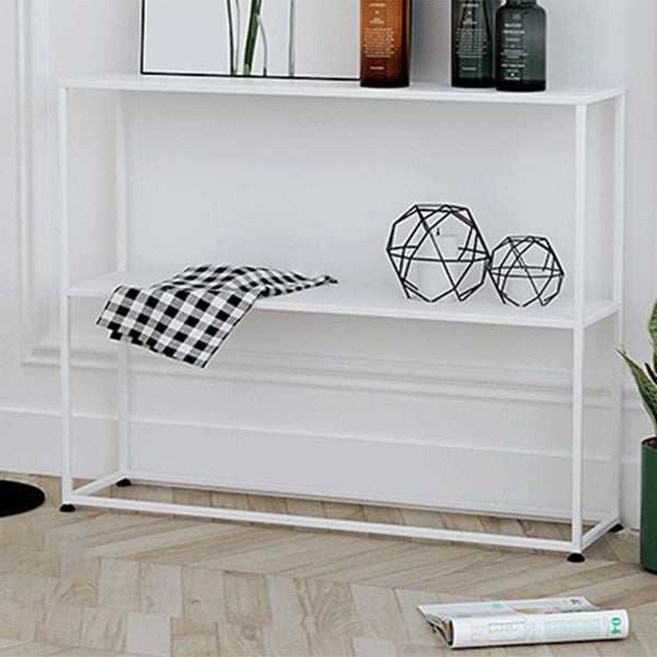 31.5" Tall Modern Console Table 2-shelf Iron Accent Table for Hall
