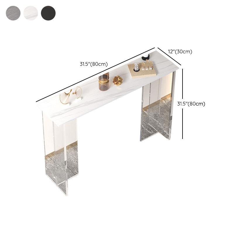 11.8" W Modern Console Accent Table Antique Finish Console Sofa Table
