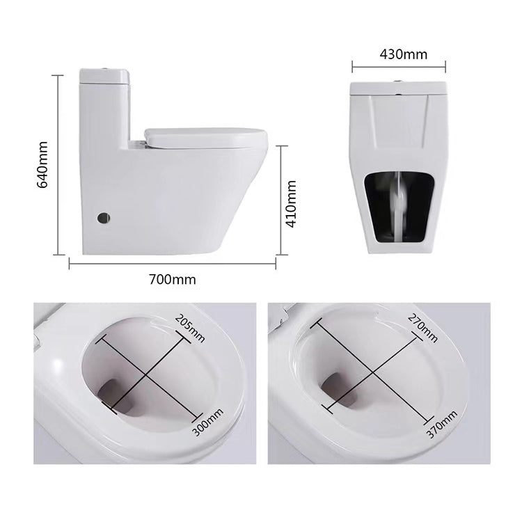Porcelain Siphon Jet Toilet Floor Mounted One Piece Toilet Urine Toilet
