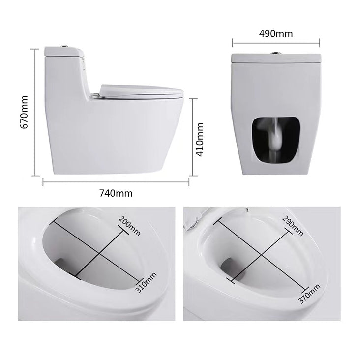 Porcelain Siphon Jet Toilet Floor Mounted One Piece Toilet Urine Toilet