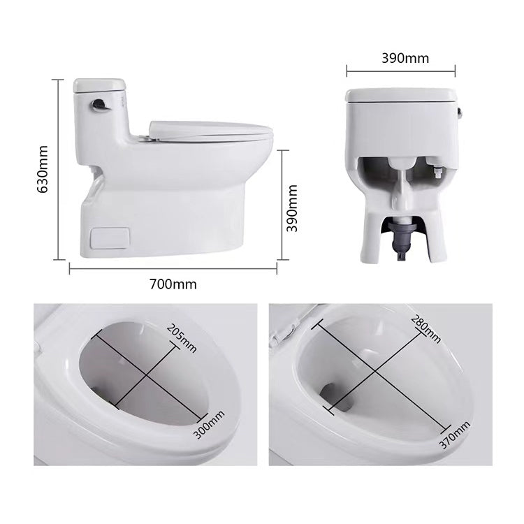 Porcelain Siphon Jet Toilet Floor Mounted One Piece Toilet Urine Toilet