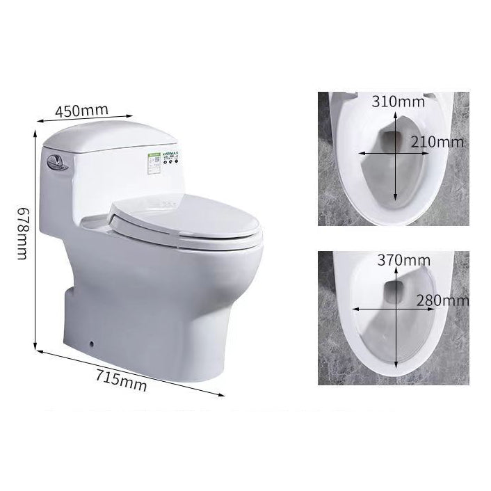 Porcelain Siphon Jet Toilet Floor Mounted One Piece Toilet Urine Toilet