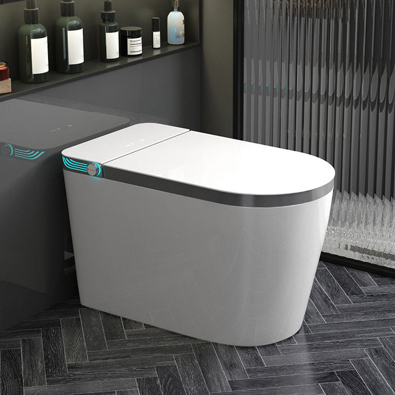 Modern Heated Seat Toilet Bowl Floor Mount Skirted Toilet with Toilet Seat
