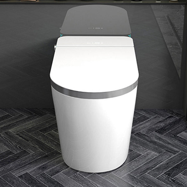 Modern Heated Seat Toilet Bowl Floor Mount Skirted Toilet with Toilet Seat