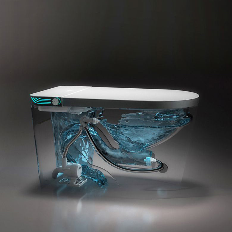 Modern Heated Seat Toilet Bowl Floor Mount Skirted Toilet with Toilet Seat