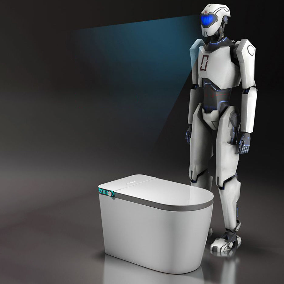 Modern Heated Seat Toilet Bowl Floor Mount Skirted Toilet with Toilet Seat