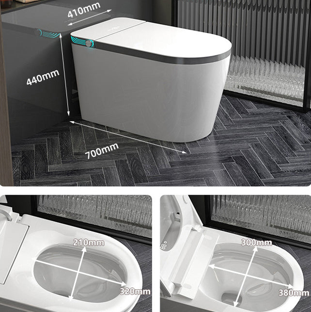 Modern Heated Seat Toilet Bowl Floor Mount Skirted Toilet with Toilet Seat
