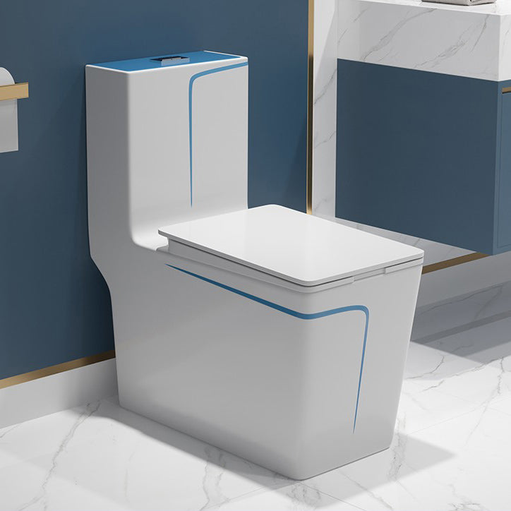 One-Piece Flush Toilet Floor Mount Traditional Toilet with Slow Close Seat