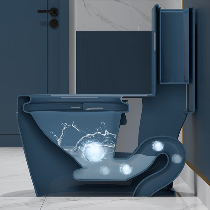 One-Piece Flush Toilet Floor Mount Traditional Toilet with Slow Close Seat