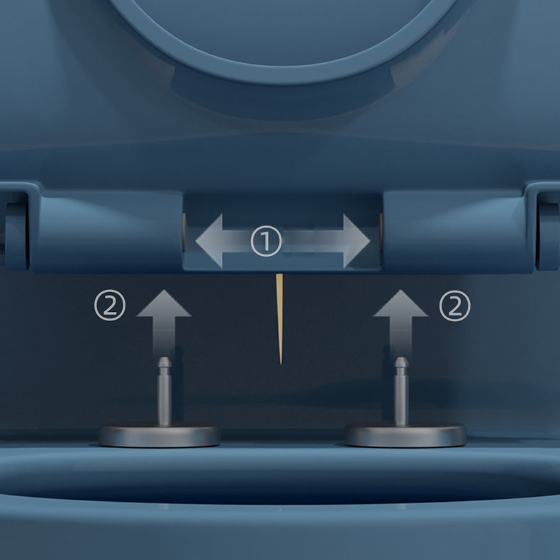 One-Piece Flush Toilet Floor Mount Traditional Toilet with Slow Close Seat