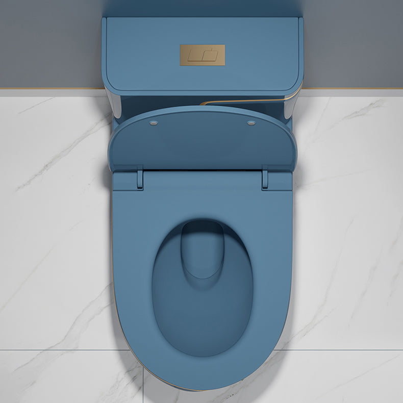 One-Piece Flush Toilet Floor Mount Traditional Toilet with Slow Close Seat