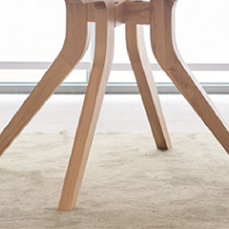 Natural Round Table Wooden Dining Room Kitchen Home Furniture with 4 Legs