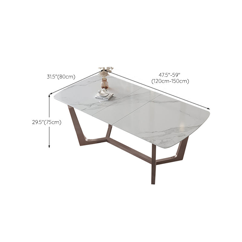 Slate Dining Table Rectangle Modern Dining Table for Dining Room