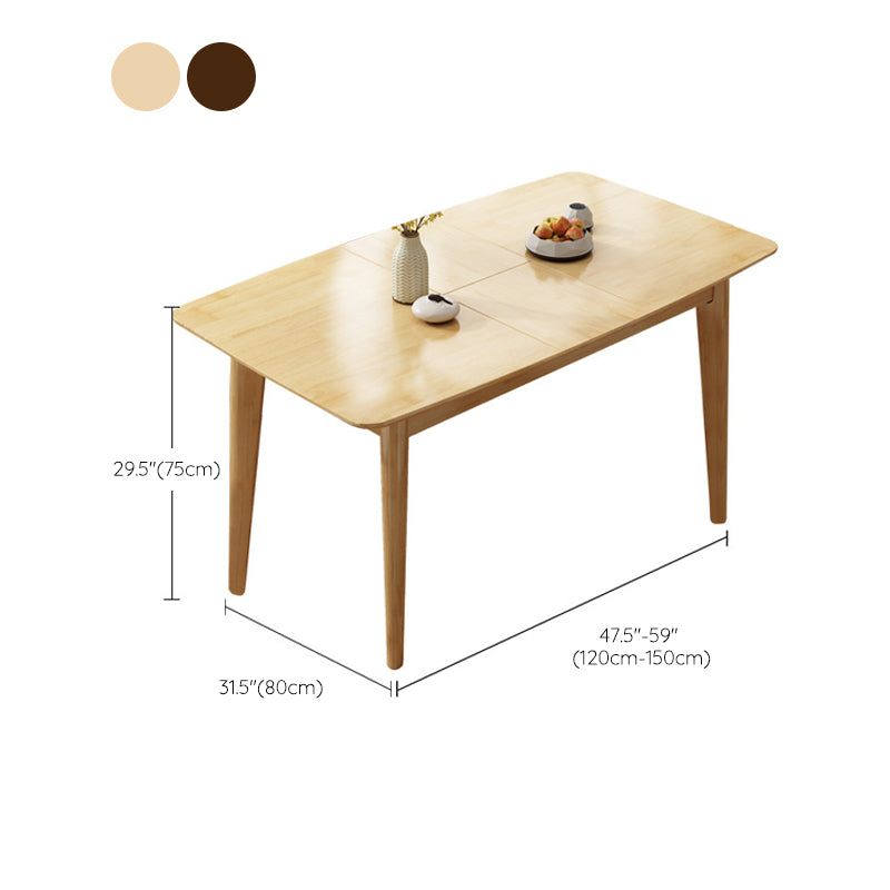 Solid Wood Dining Table Rectangle Modern Dining Table for Dining Room