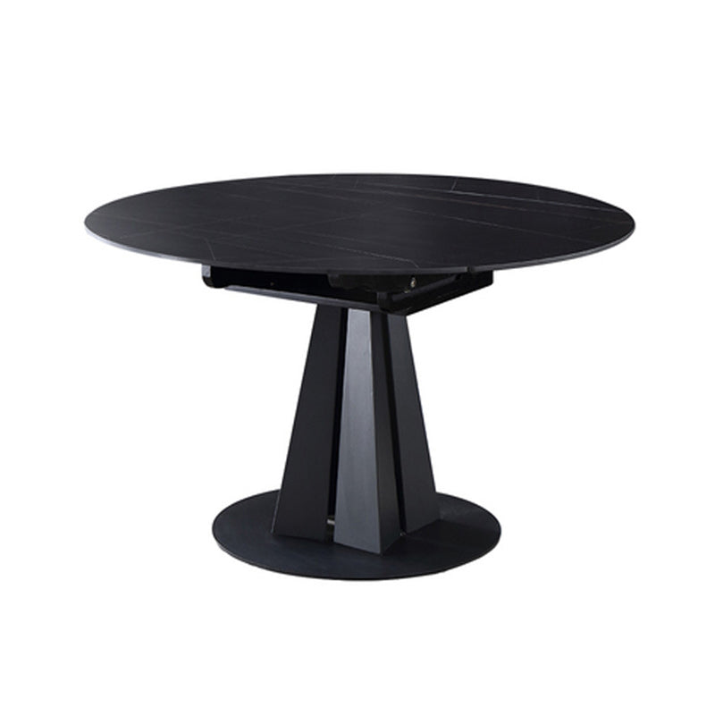Modern Extendable Stone Dining Table Steel Base Dinner Table for Home