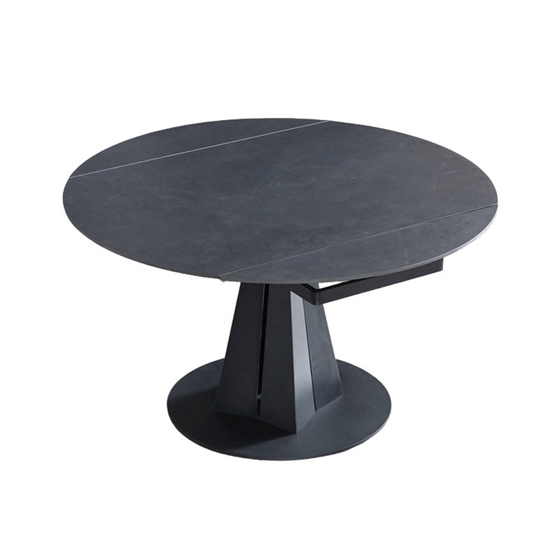 Modern Extendable Stone Dining Table Steel Base Dinner Table for Home