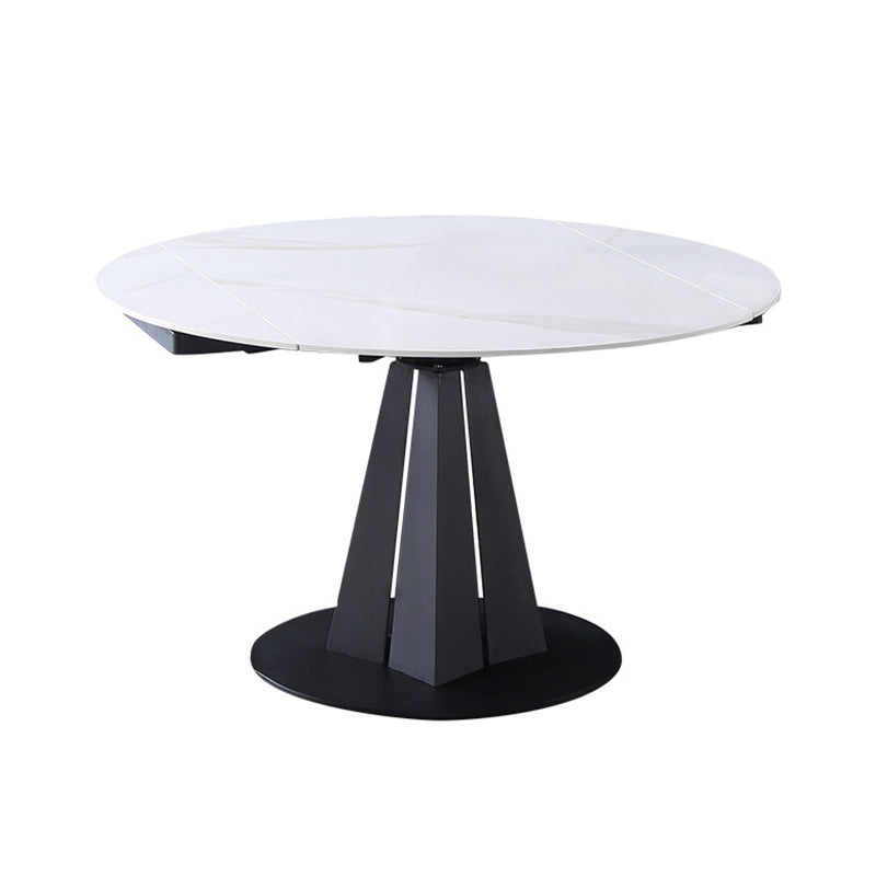 Modern Extendable Stone Dining Table Steel Base Dinner Table for Home