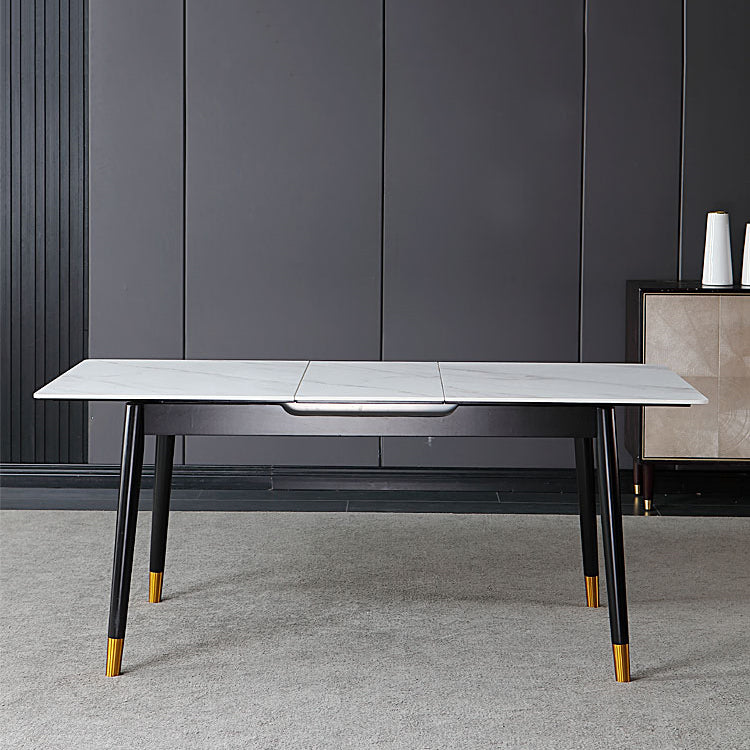 Rectangle Sintered Stone Kitchen Table Home Extendable Dining Table