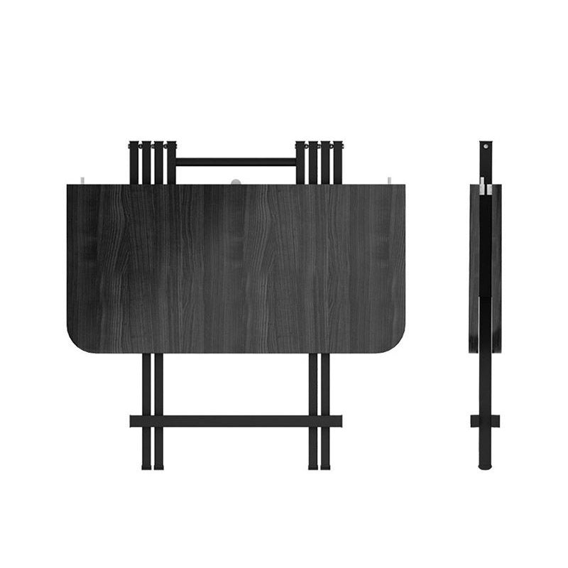 Metal and Wood Table Mid-Century Modern Style Folding Dining Table