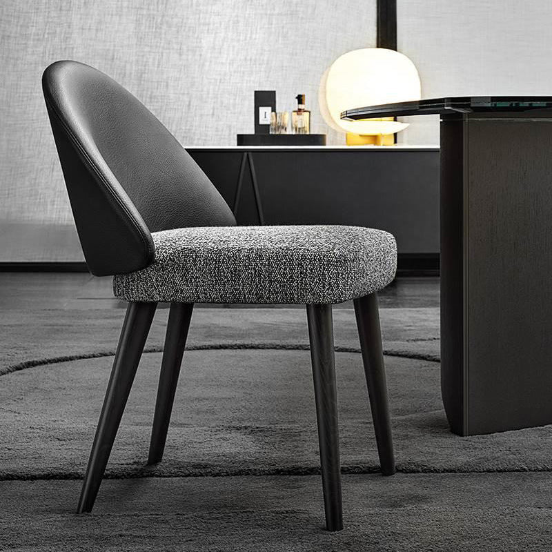 Upholstered Dining Chairs Contemporary Kitchen Dining Chairs with Wood Legs