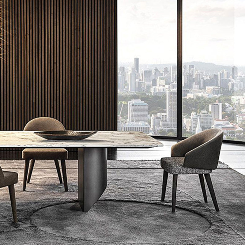 Upholstered Dining Chairs Contemporary Kitchen Dining Chairs with Wood Legs