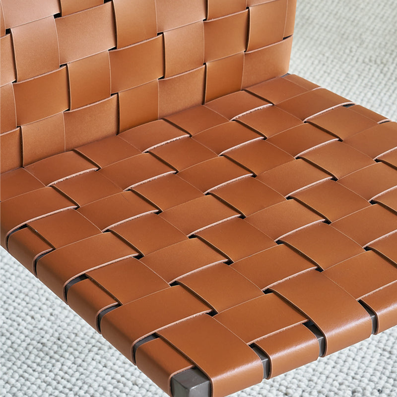 Faux Leather Kitchen Dining Chairs Armless Dining Chairs with Metal Legs