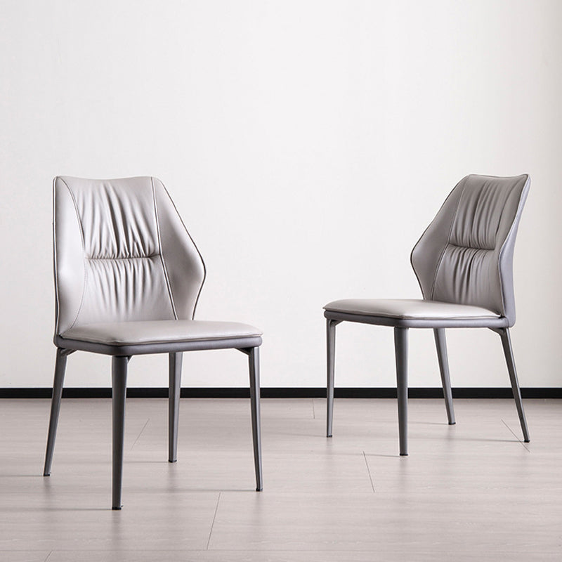 Faux Leather Kitchen Dining Chairs Contemporary Wingback Side Chairs