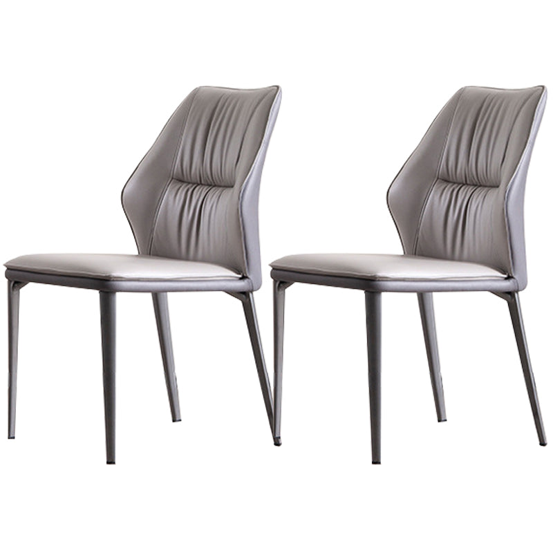 Faux Leather Kitchen Dining Chairs Contemporary Wingback Side Chairs