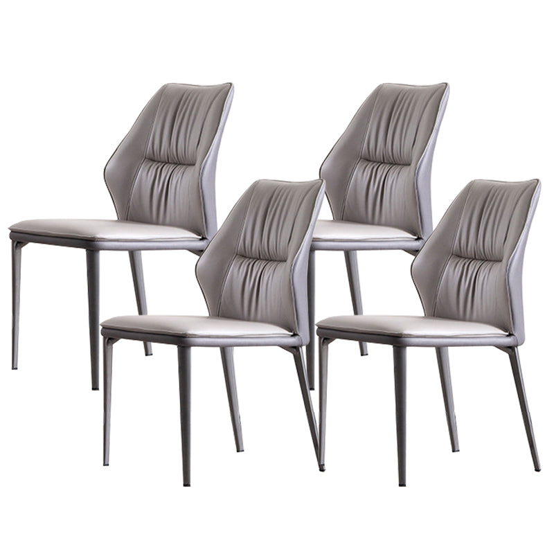 Faux Leather Kitchen Dining Chairs Contemporary Wingback Side Chairs