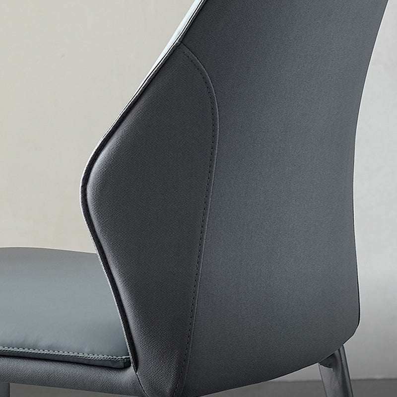 Faux Leather Kitchen Dining Chairs Contemporary Wingback Side Chairs